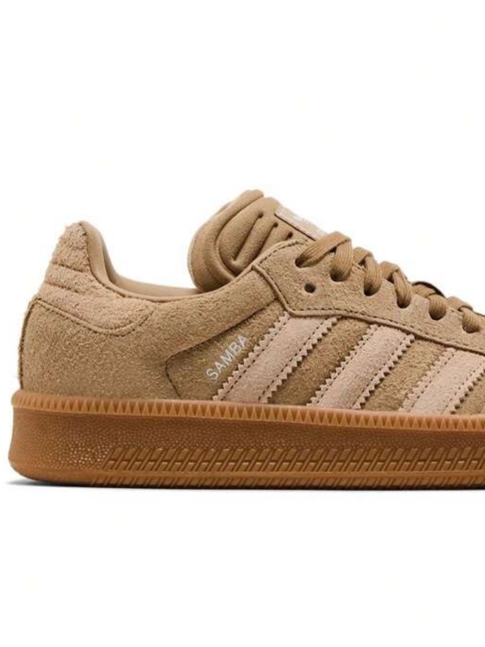 adidas Samba Suede Sneakers in Tan and Light Beige - Picture 4 of 6